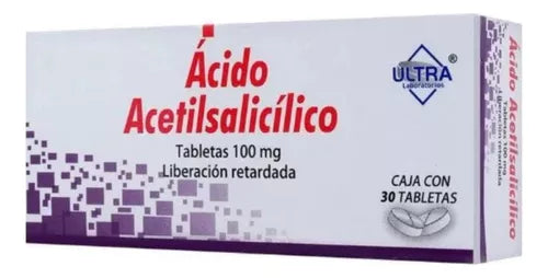 ACIDO ACETILSALICILICO 30 TAB 100 MG