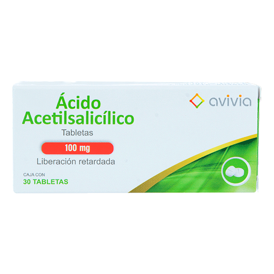 ACIDO ACETILSALICILICO 100MG (DALABUL-AVIVIA) 30TABS
